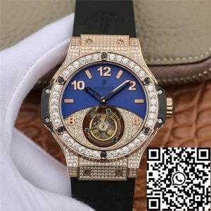 Replica Hublot Big Bang Tourbillon 1:1 Best Edition Rose Gold Diamond Dial