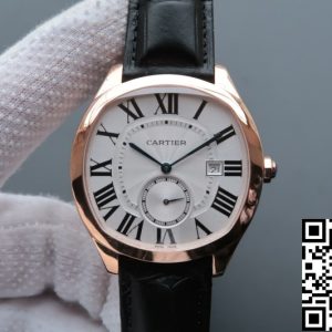 Replica Drive De Cartier WGNM0003 1:1 Best Edition V6 Factory Rose Gold Silver Dial