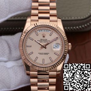 Replica Rolex Day-Date II 228235 40mm EW Factory 1:1 Best Edition Swiss ETA3255 Rosegold Line Dial