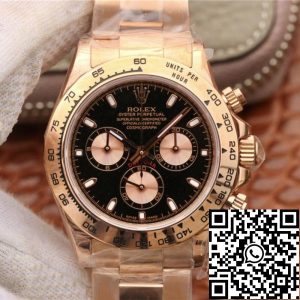 Replica Rolex Daytona Cosmograph 116508-001 JH factory 1:1 Best Edition Swiss ETA4130 Black Dial