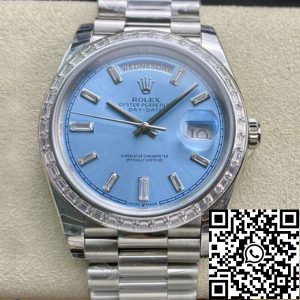Replica Rolex Day Date 228396TBR 1:1 Best Edition EW Factory Light Blue Dial