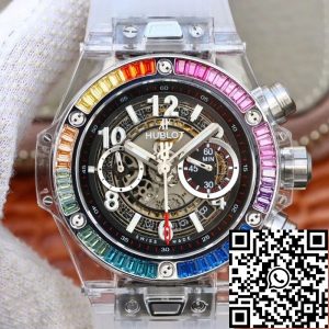 Replica Hublot Big Bang Unico 411.JX.4802.RT Mechanical Watches 1:1 Best Edition Swiss ETA1242 Rubber Strap