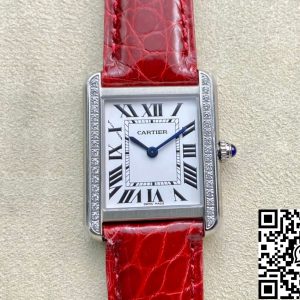 Replica Cartier Tank 27MM 1:1 Best Edition K11 Factory V2 Red Strap