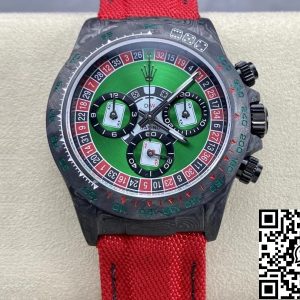 Replica Rolex Daytona Cosmograph Carbon Fiber Diw Custom Version 1:1 Best Edition Noob Factory Green Dial