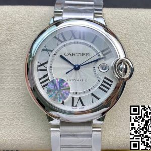 Replica Ballon Bleu De Cartier W69012Z4 42MM 1:1 Best Edition AF Factory Silver White Dial