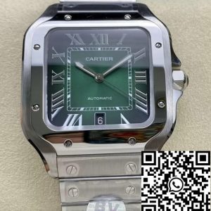 Replica Cartier De Santos WSSA0062 1:1 Best Edition BV Factory Green Dial