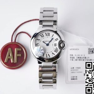 Replica Ballon Bleu De Cartier 28MM W69010Z4 1:1 Best Edition AF Factory White Dial