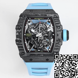 Replica Richard Mille RM35-02 1:1 Best Edition BBR Factory Blue Rubber Strap