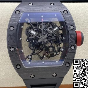 Replica Richard Mille RM-055 1:1 Best Edition BBR Factory Carbon Fiber Black Case