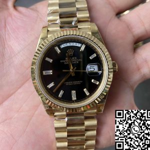 Replica Rolex Day Date M228238-0004 1:1 Best Edition GM Factory V2 Black Dial