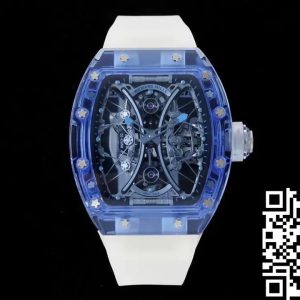 Replica Richard Mille RM053-02 Tourbillon 1:1 Best Edition RM Factory Blue Transparent Case