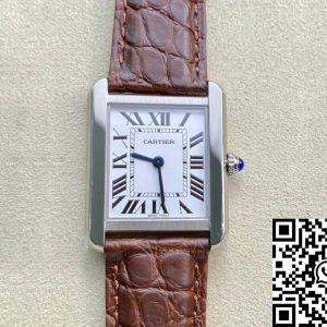 Replica Cartier Tank 24MM 1:1 Best Edition K11 Factory Brown Leather Strap