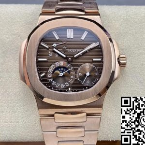 Replica Patek Philippe Nautilus 5712/1R-001 1:1 Best Edition GR Factory Rose Gold