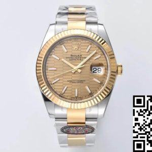 Replica Rolex Datejust 41MM M126333-0021 1:1 Best Edition Clean Factory Gold Dial