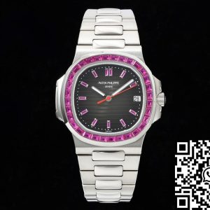 Replica Patek Philippe Nautilus 5711 1:1 Best Edition GR Factory Diamond-set Black Dial