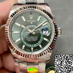 Replica Rolex Sky Dweller M336934-0001 1:1 Best Edition ZF Factory Green Dial
