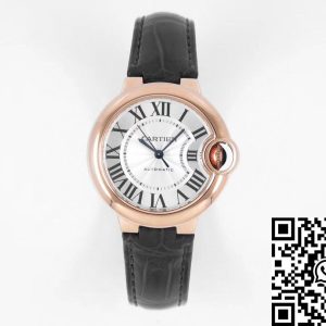 Replica Ballon Bleu De Cartier 33MM W6920069 1:1 Best Edition AF Factory Rose Gold Case