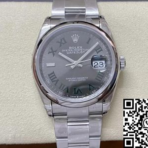 Replica Rolex Datejust M126200-0018 36MM 1:1 Best Edition VS Factory Gray Dial