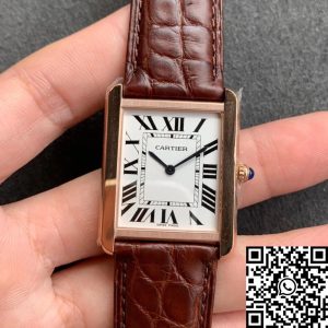 Replica Cartier Tank W5200024 1:1 Best Edition K11 Factory Rose Gold