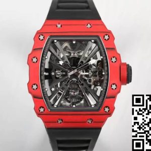 Replica Richard Mille RM12-01 Tourbillon 1:1 Best Edition RM Factory Red Case Black Rubber Strap