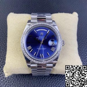 Replica Rolex Day Date 228349RBR-0005 1:1 Best Edition EW Factory Blue Dial