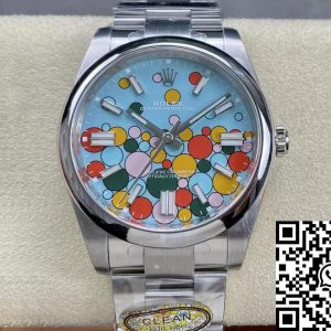 Replica Rolex Oyster Perpetual M124300-0008 41MM 1:1 Best Edition Clean Factory Blue Dial