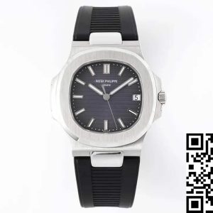 Replica Patek Philippe Nautilus 5711 1:1 Best Edition PPF Factory Black Rubber Strap