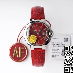 Replica Ballon Bleu De Cartier WSBB0022 33MM 1:1 Best Edition AF Factory Red Dial