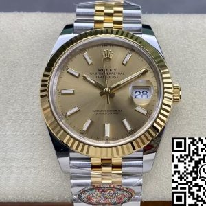 Replica Rolex Datejust 41MM M126333-0010 1:1 Best Edition Clean Factory Champagne Dial