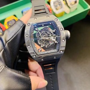 Replica Richard Mille Carbon Fiber Automatic Machine Watch 42MM