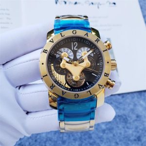 Replica BVLGARI 904l Stainless Steel Automatic Machine Watch 45MM