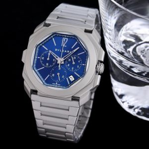 Replica BVLGARI 904l Stainless Steel Quartz Watch 42MM