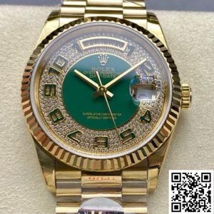 Replica Rolex DayDate 118238 1:1 Best Version 8+ Factory Green Dial