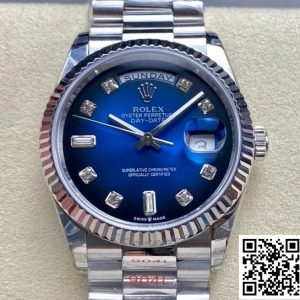 Replica Rolex DayDate m128236-0005 1:1 Best Version 8+ Factory Silver Strap