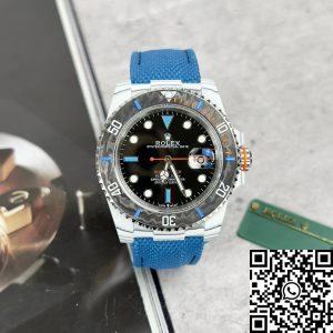The latest Rolex submarine Diw 1:1 Best Edition Blue Fabric Strap Black Dial